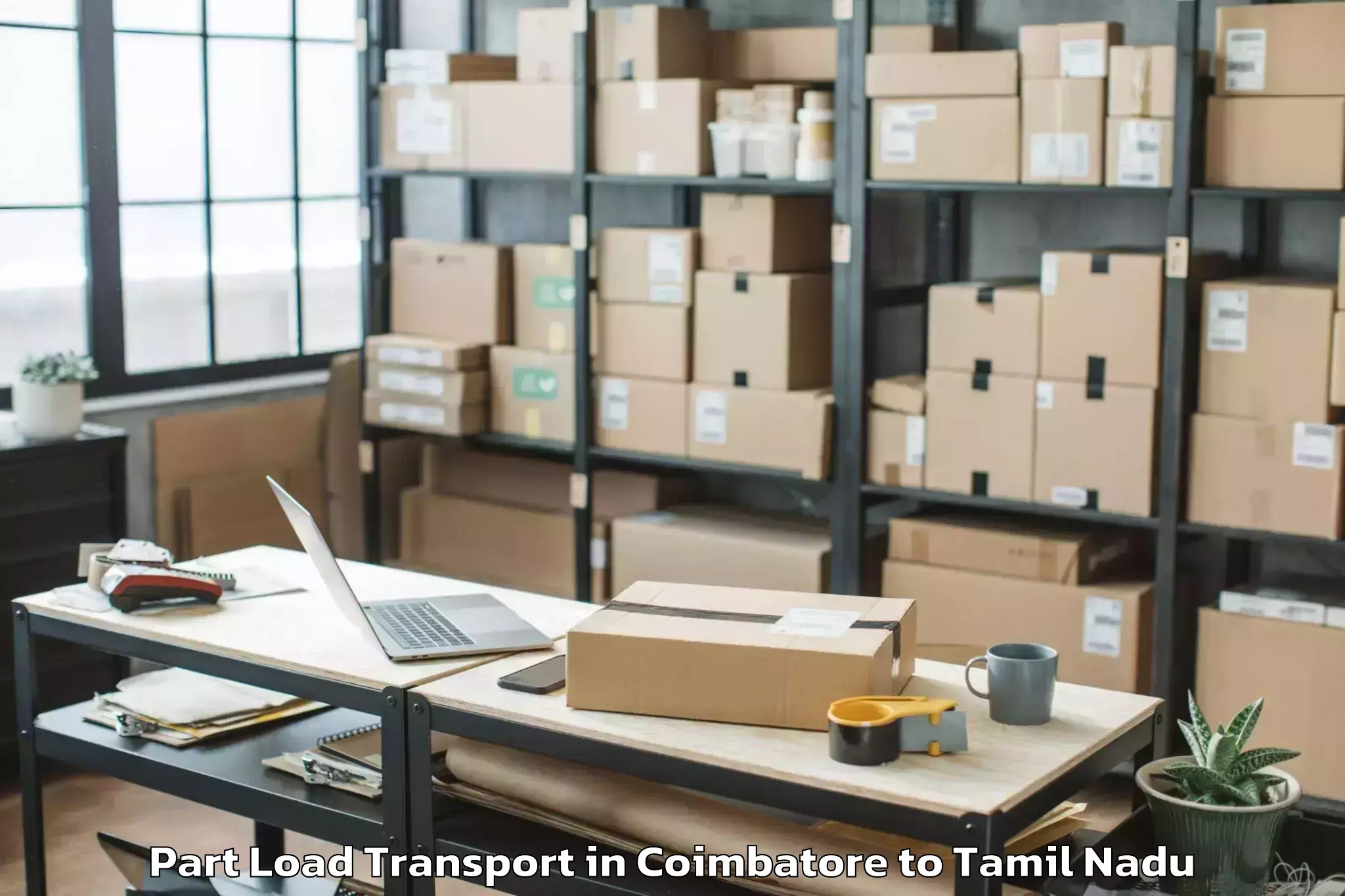 Hassle-Free Coimbatore to Palavakkam Part Load Transport